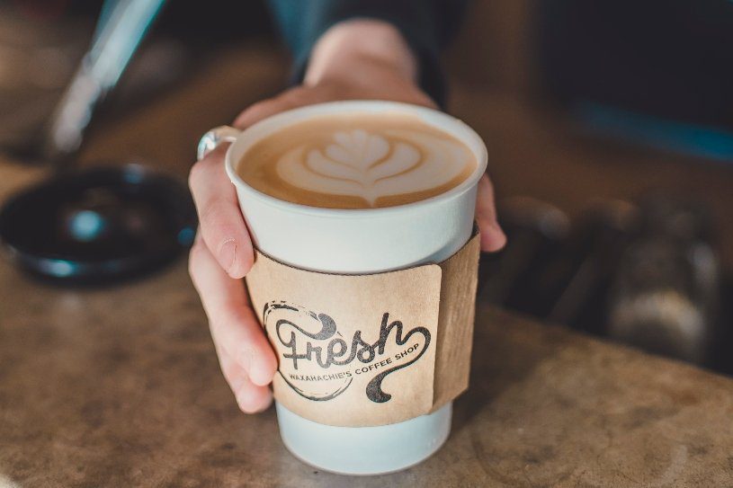 Fresh Latte Art in Hot ToGo Cup